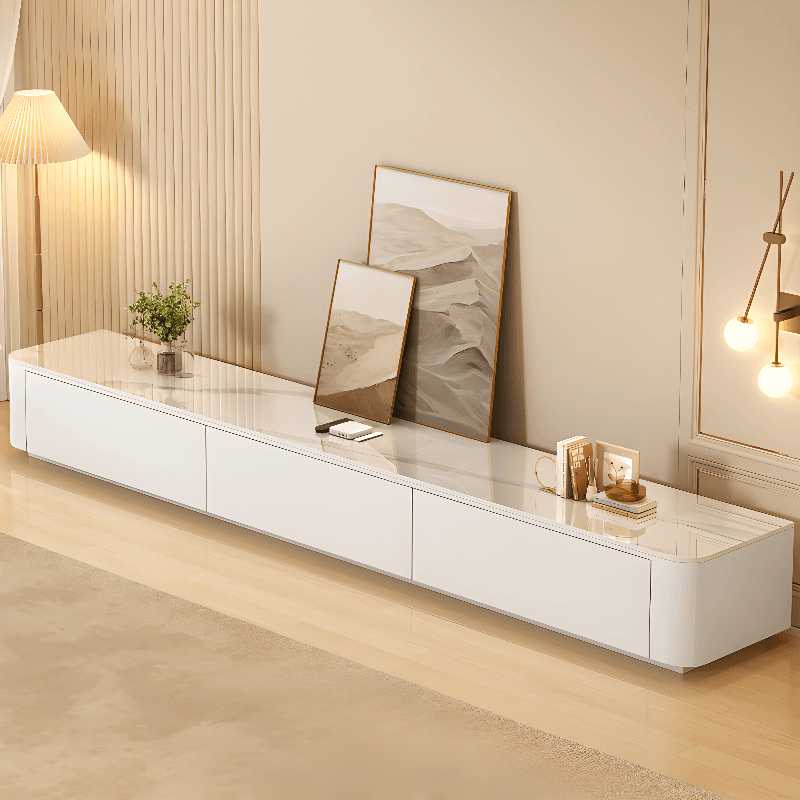 Rectangular Sintered Stone Countertop TV Stand with 3-Drawer/5 Drawers/4 Drawers and Cable Management in a Modern Simple Style - image 8
