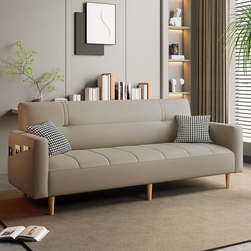 Trendy Solid Color Water Resistant Standard Sofa/Loveseat with Arm, Seating for 2 People/Seats 3, Receptacle Storage, and 2 Pillows - image 7
