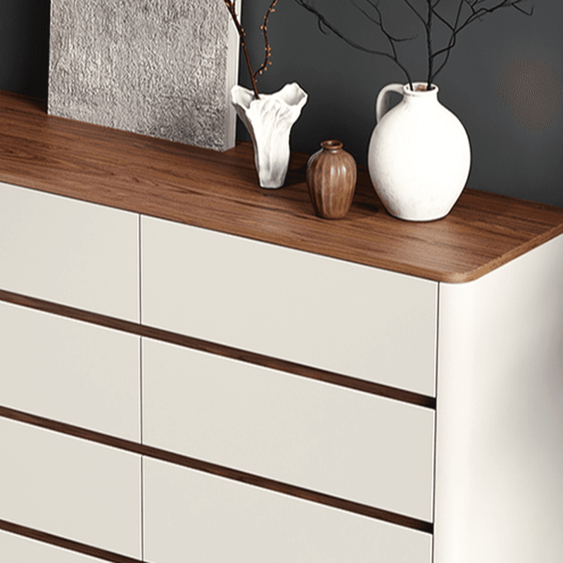 Off-White Simplistic Composite Wood Double Dresser/Bachelor Chest/Lingerie Chest with 8/6/3 Drawers in Horizontal/Vertical Orientation - image 6