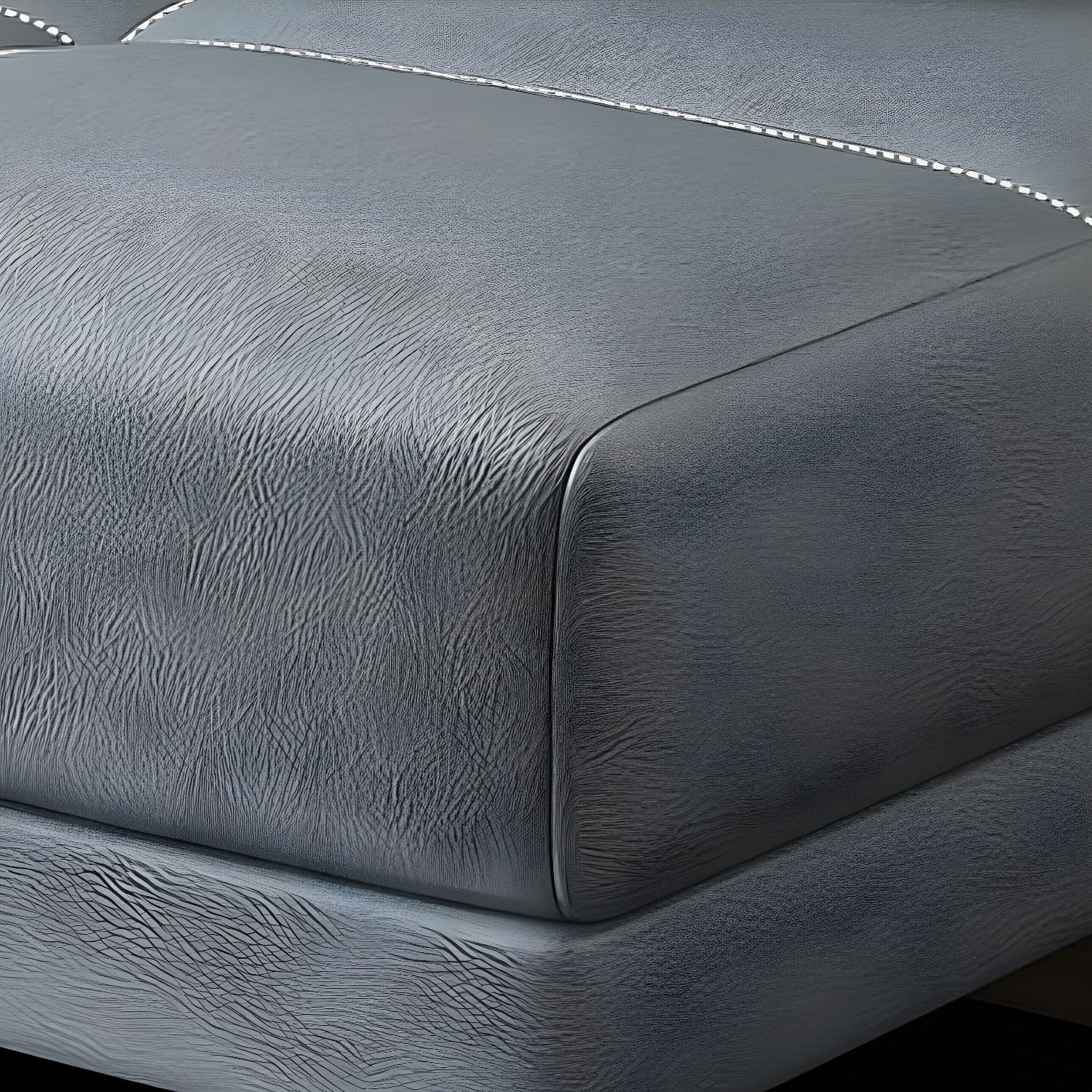 Armless Tight Back Bed Settee Cotton Blend and Faux Leather Sofa Bed - image 19