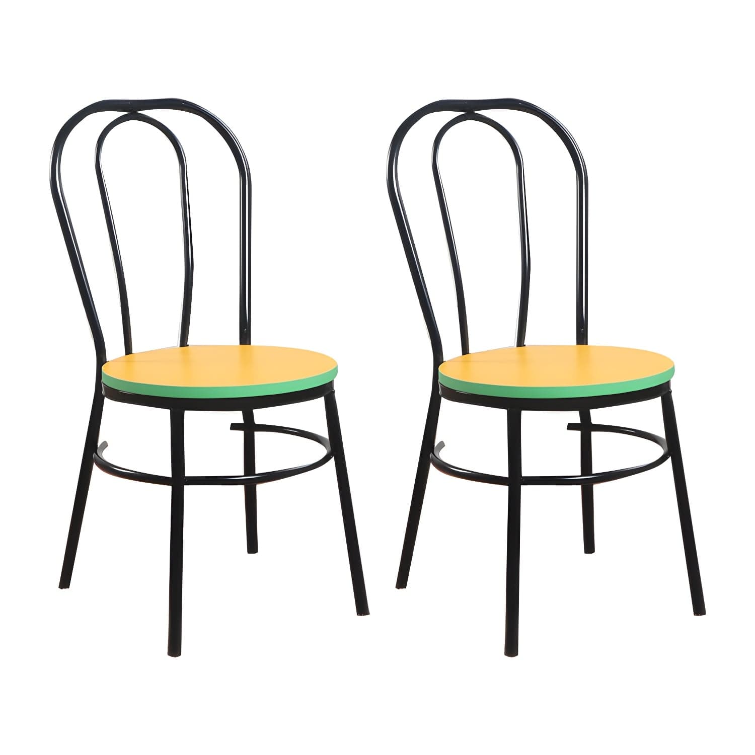 Contemporary Metal Dining Room Chairs Open Back Dining Armless Chair for Home Use - image 10