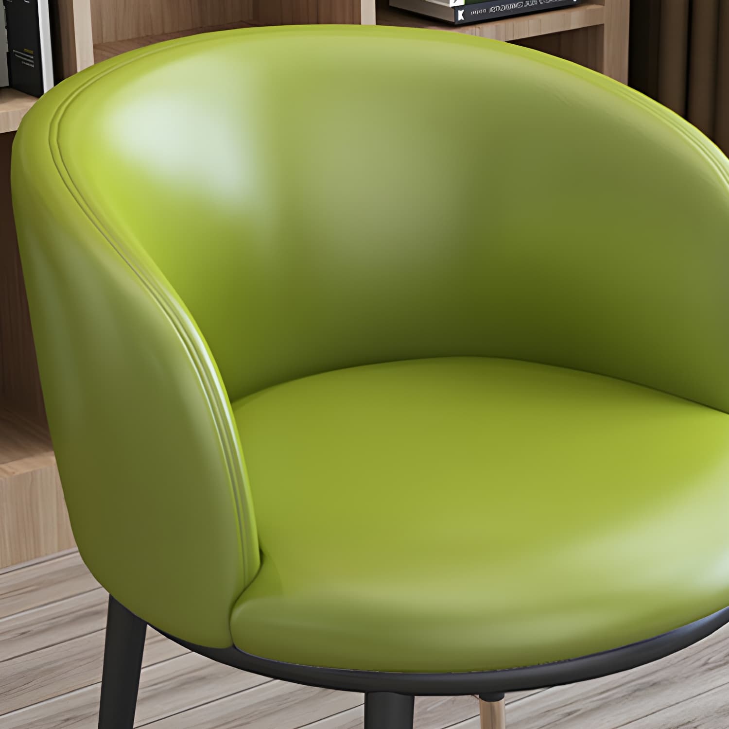 Faux Leather Contemporary Dining Chair with 4 Legs Matte Finish Solid Back Chair - image 22