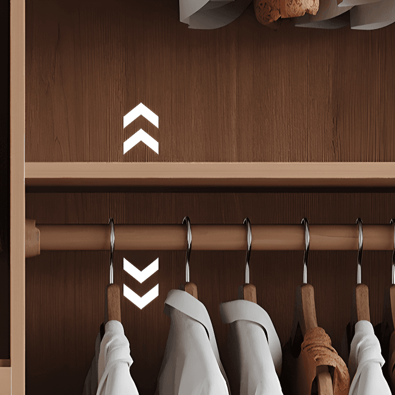 Multi-Color Simple Lumber Wardrobe Closet with Soft Close Drawer, Soft Close Door, Interior Shelves, and Clothing Rod - image 5