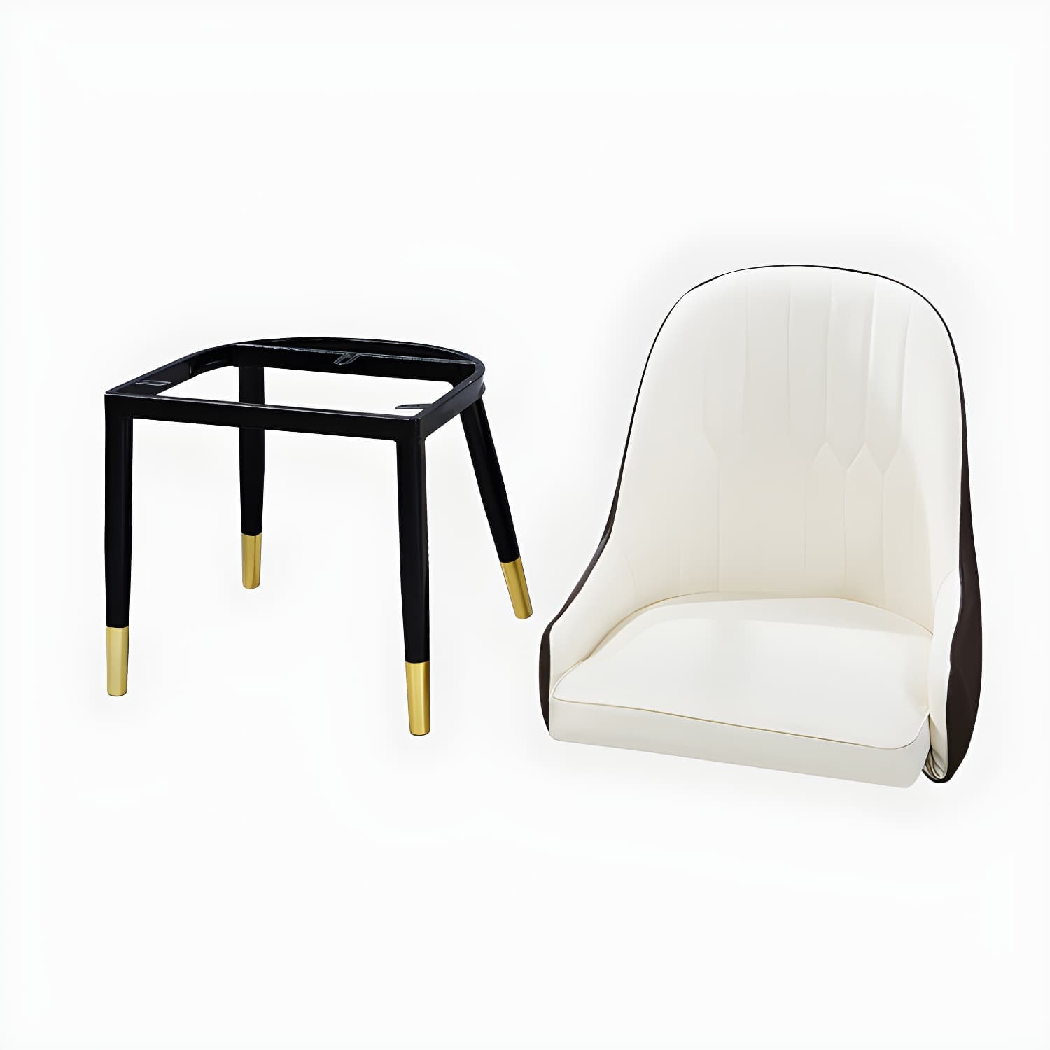 Leather Kitchen Side Chair 19'' Wide Dining Parsons Chair for Restaurant - image 14