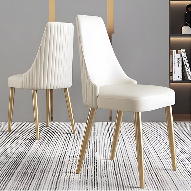 Lavish/Contemporary Upholstered Side Chair with Parsons Back Style and Metal Legs - image 4