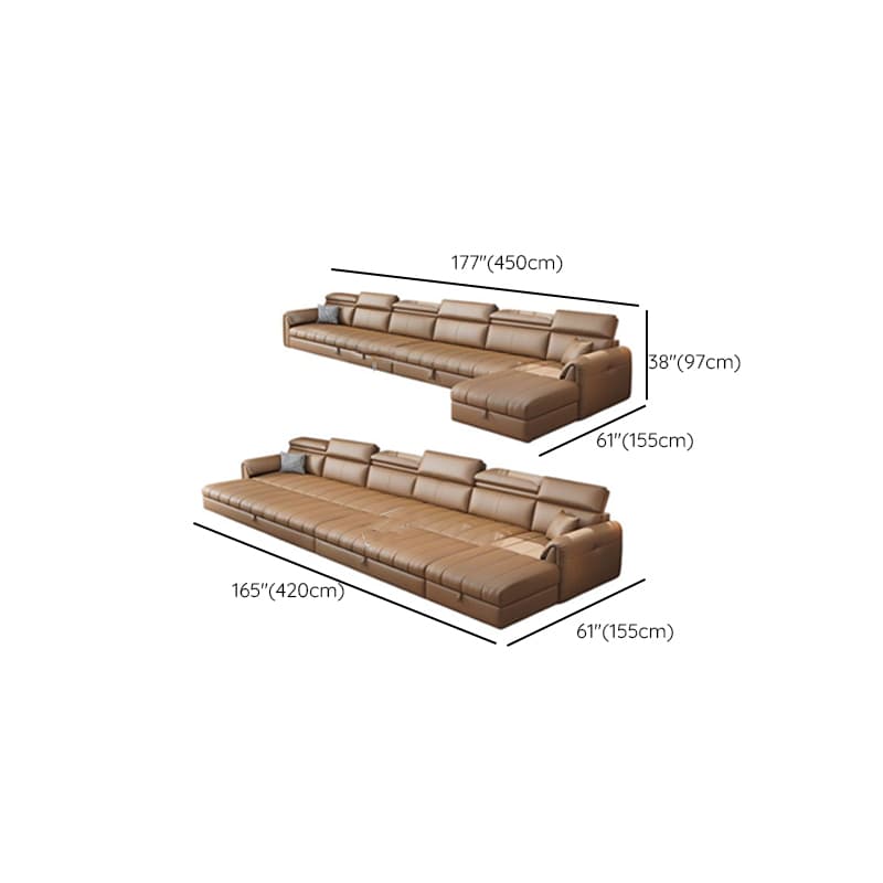 Coffee L-Shape/Straight Right Hand Facing/Horizontal Sofa Chaise/Convertible Sofa with Under-seat-storage for Seats 5/Seats 2/for 6 - image 26
