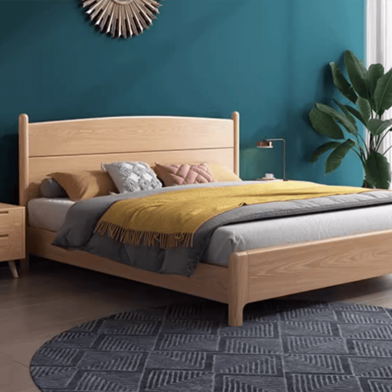 Modish Rubberwood Wingback/Panel Headboard in Rectangle/Camelback Shape for King/Queen/Full Bed, Free-standing Standard with No Distressing and Standard Height - image 5