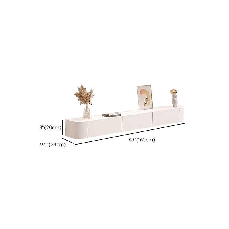 Wall Hanging Stone Countertop TV Stand for Parlor with 2 Doors - image 11