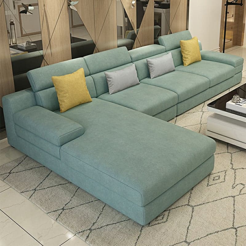Modern L-Shaped Left Orientation Sectional Sofa in Large Size - image 7