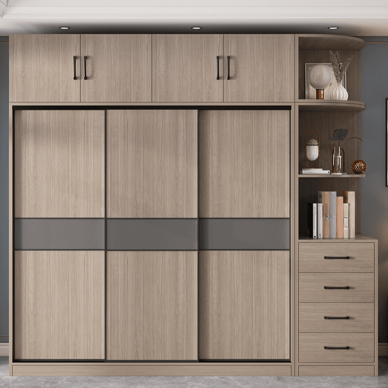 Rustic Brown Self-supporting Armoire Cabinet Pine with Shelves - image 3