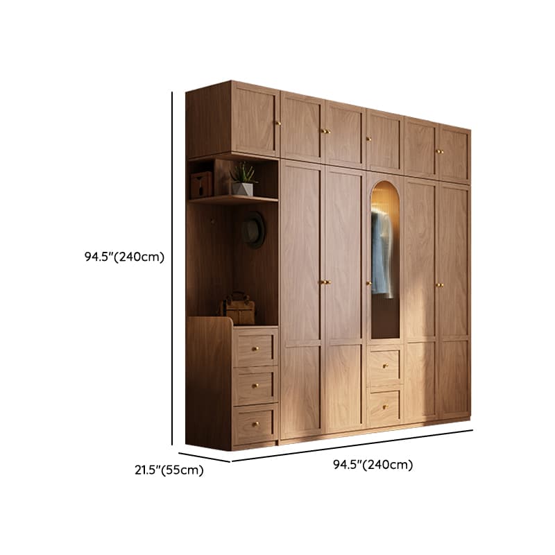 Trendy Unfinished Color Engineered Wood Unattached Armoire Cabinet - image 29
