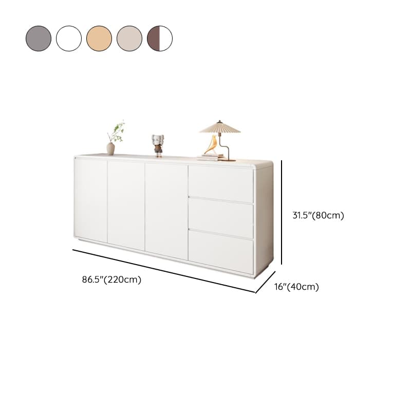 Contemporary Sideboard with 3 Drawers, Closet, Standard/Wide/Narrow Sizes, 1 Shelf, Kitchen Cupboards, and 2/3/Single Doors - image 21