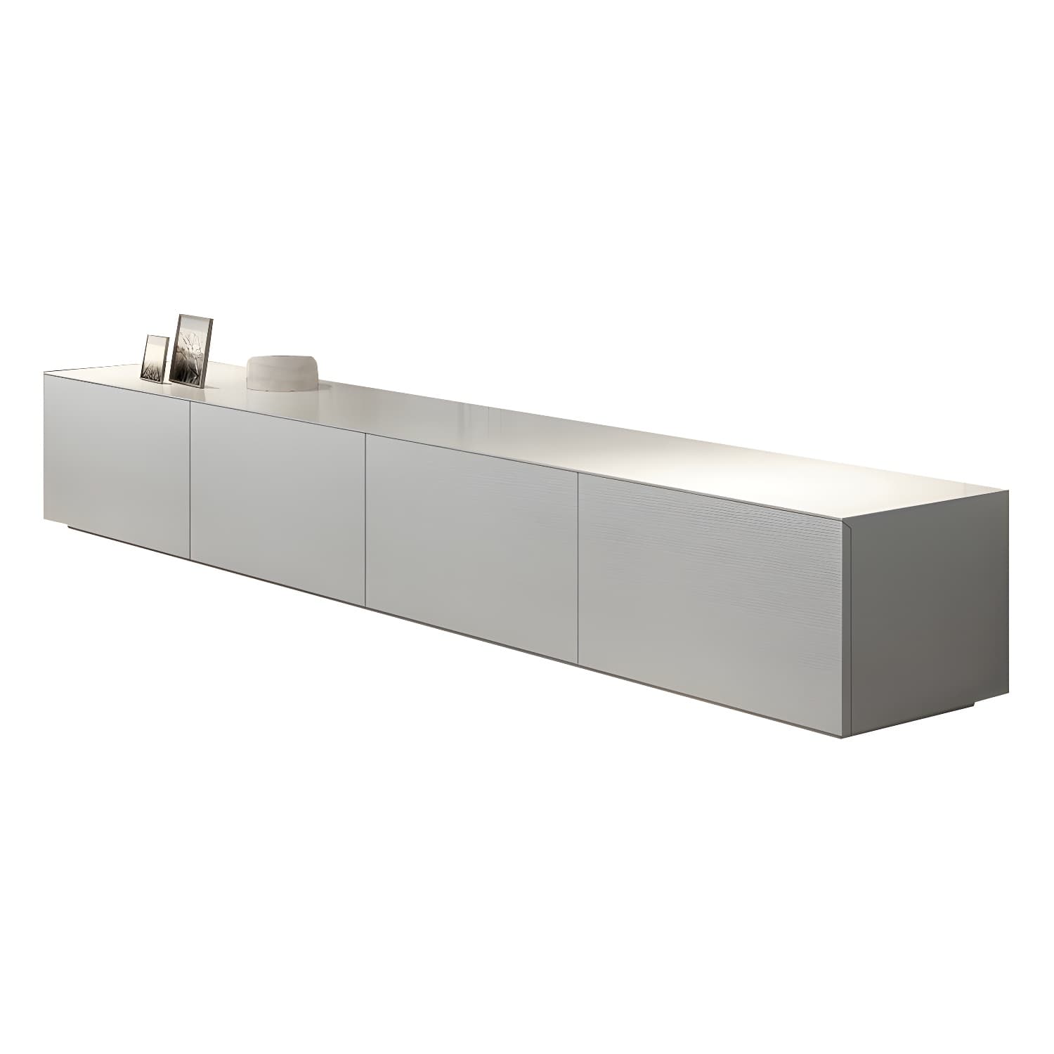 Modern TV Stand with Drawers and Soft Close Glides - Low Height, Wood Material - image 7