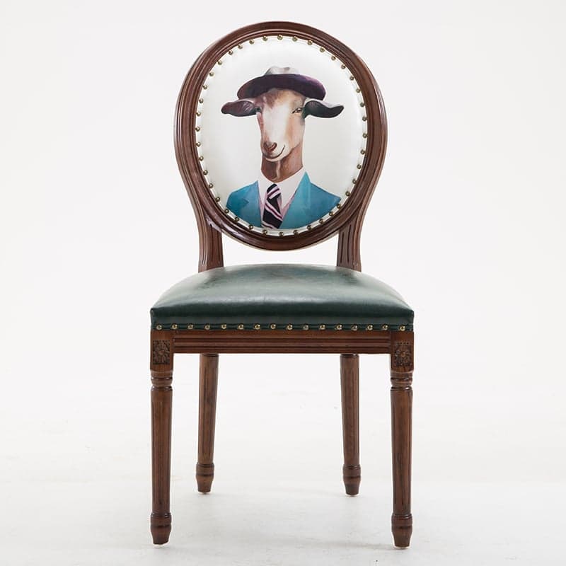 French Sturdy King Louis Back Upholstered Arm Chair/Side Chair with Nailhead Accent, Foot Pads and Weathered Wood Base - image 10