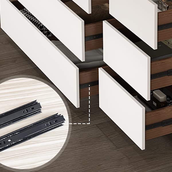 3-Door Scandinavian Soft-Close Drawers Wooden 3-Door Wardrobe Armoire 23.62 inch - image 3