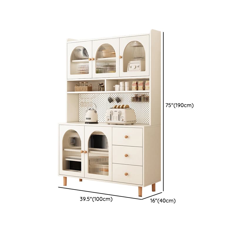 Scandinavian Wood Sideboard Cabinet with Adjustable Shelves and Glass Doors - 40cm Width - image 29