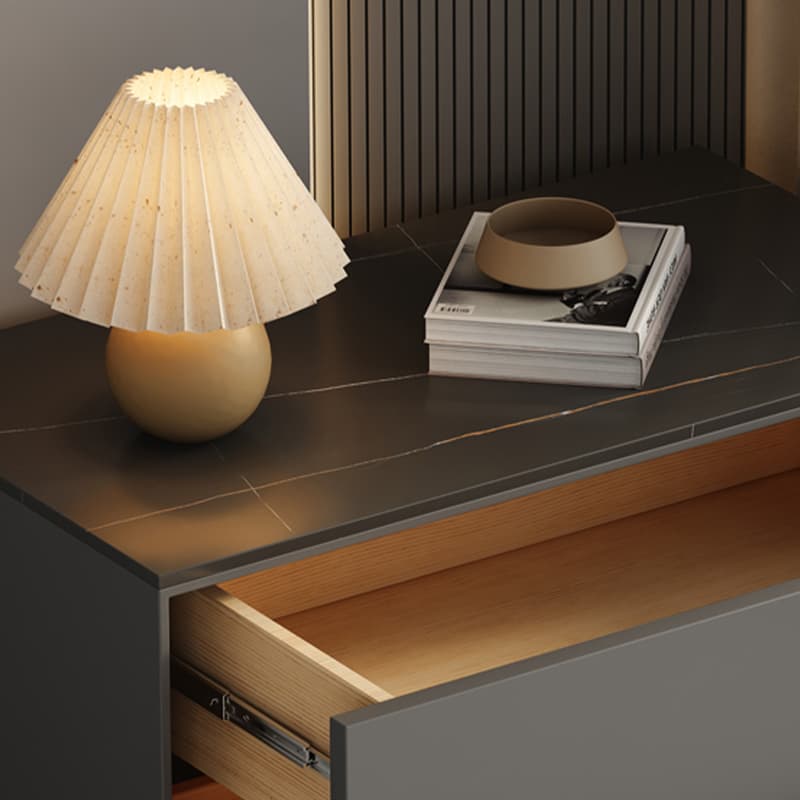 Modern Two-Drawer Wood Nightstand - Small Size - No Distressing - 40cm Width - image 18