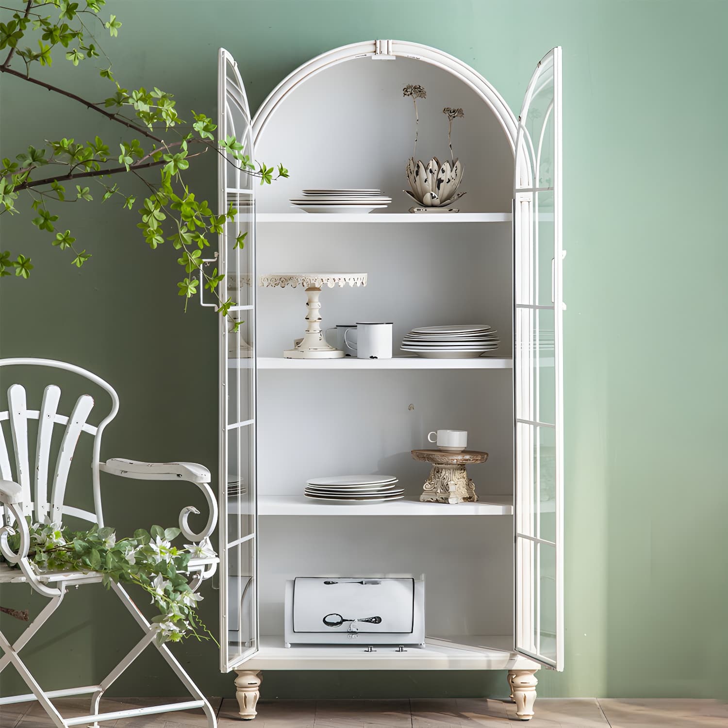 Contemporary Side Board Pine Sideboard Cabinet with Doors for Kitchen - image 5