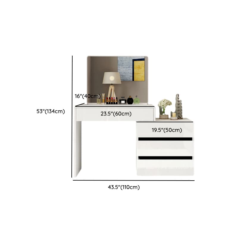 Scalable Manufactured Wood Push-Pull Bedroom Floor Vanity, No Suspended - image 13