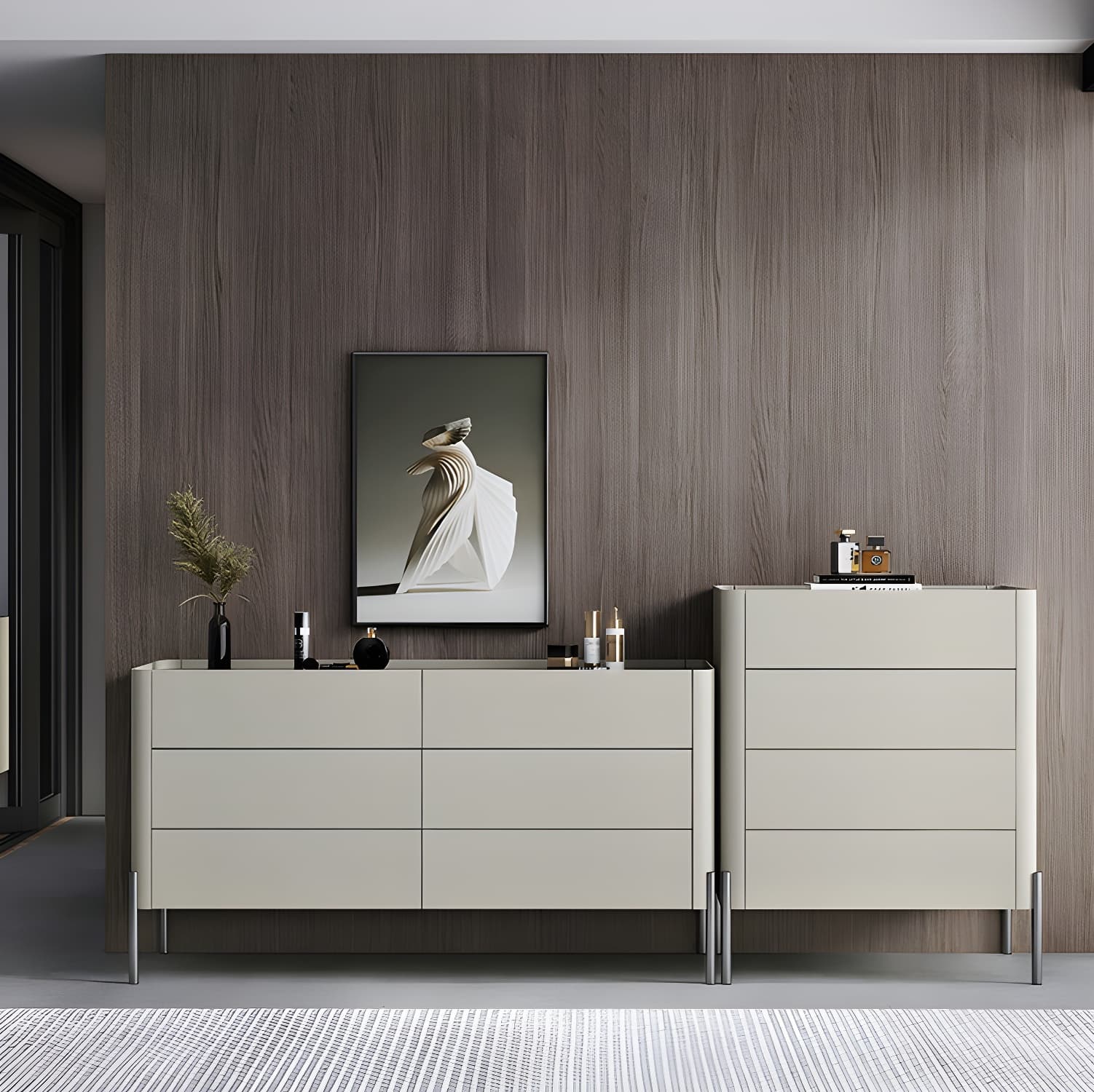 Modern Wood Dresser - Horizontal Design - Ample Drawer Space - Stylish Bedroom Storage - image 11