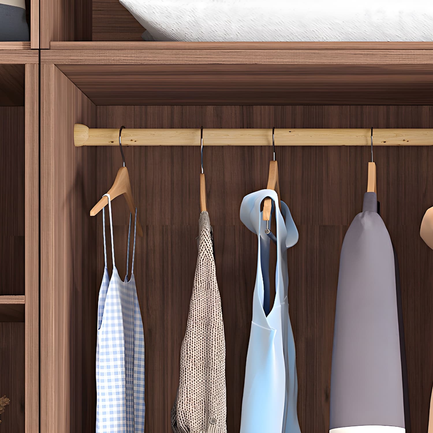 Contemporary Sliding Door Storage Cabinet Bedroom Cabinet with Drawers - image 6