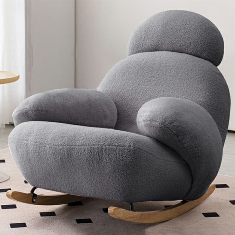 Attractive and Comfortable Designer Indoor Rocking Chair with Natural Wood Legs - image 16