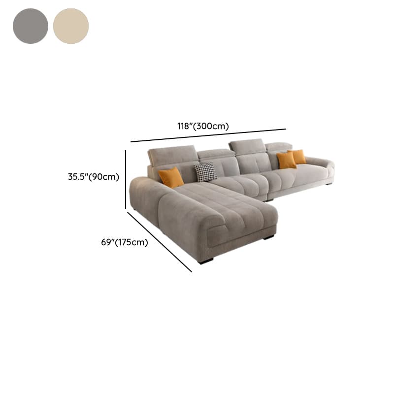 L-Shape Sofa Recliner, Left Orientation with Round Arm - image 11