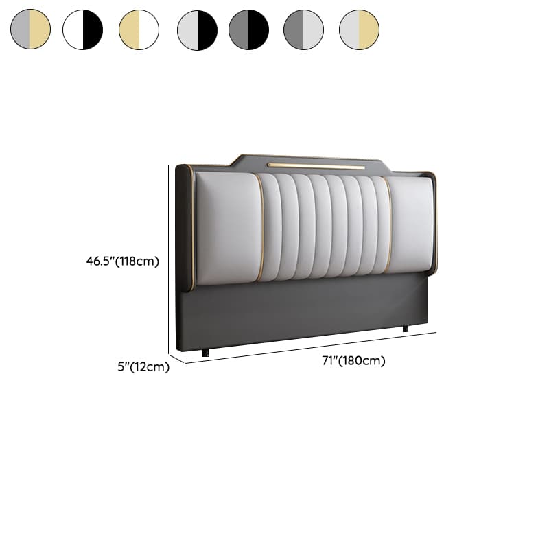 Modern Simple Style Panel Headboard in Natural Wood with No Distressing, Rectangle Shape for King/Queen/Full Bed, Featuring Sponge Upholstery and Standard Height - image 13