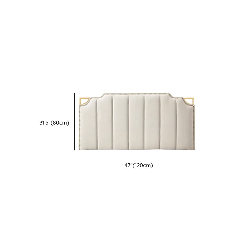 No Distressing Twin XL/Full/Queen Panel Headboard with Nailhead Border, Portman Shape, Sponge Fill, Wall Mounted, Low Height - image 25