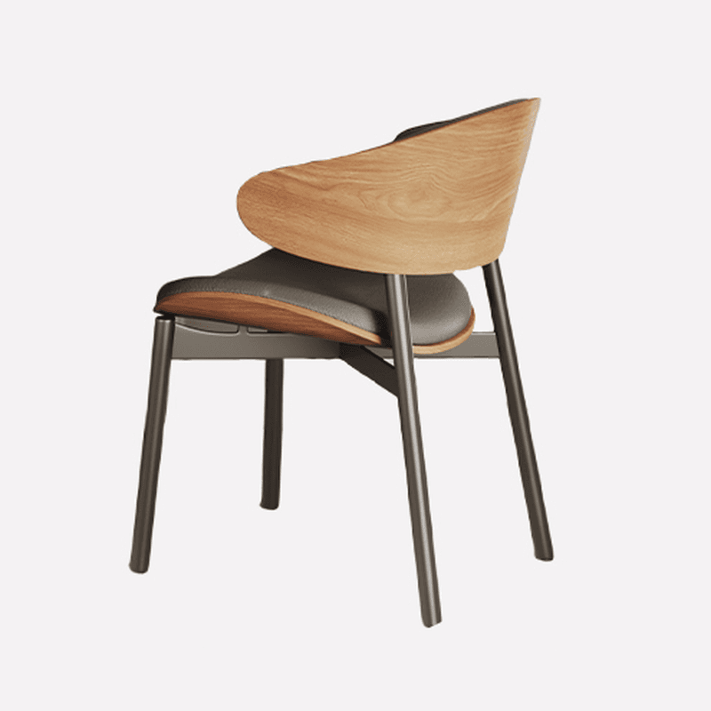 Dining Table Set with Ash Wood Top, Two-sided Pedestal Base, Padded Chair with Back for 6 People/4 People in Auburn - image 6