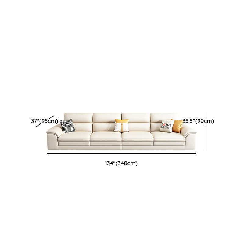 Modern Wood Frame White Sectional Sofa with Cushion Back and Storage Included - image 13