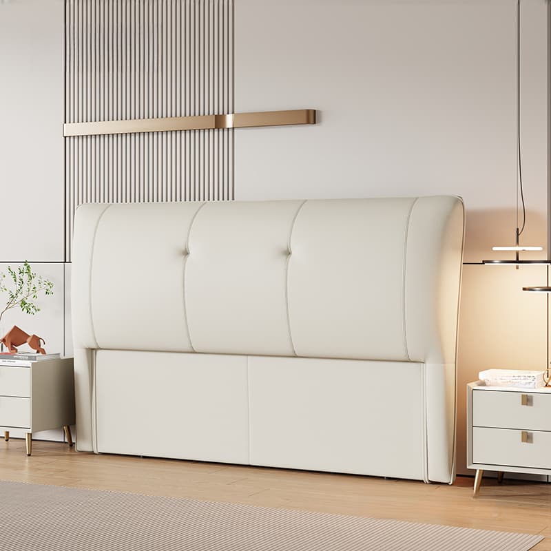 Modish No Distressing Button-tufted Panel Headboard with Rectangle Shape for King/Queen/Full Bed, Featuring Sponge Upholstery Fill and Standard Height