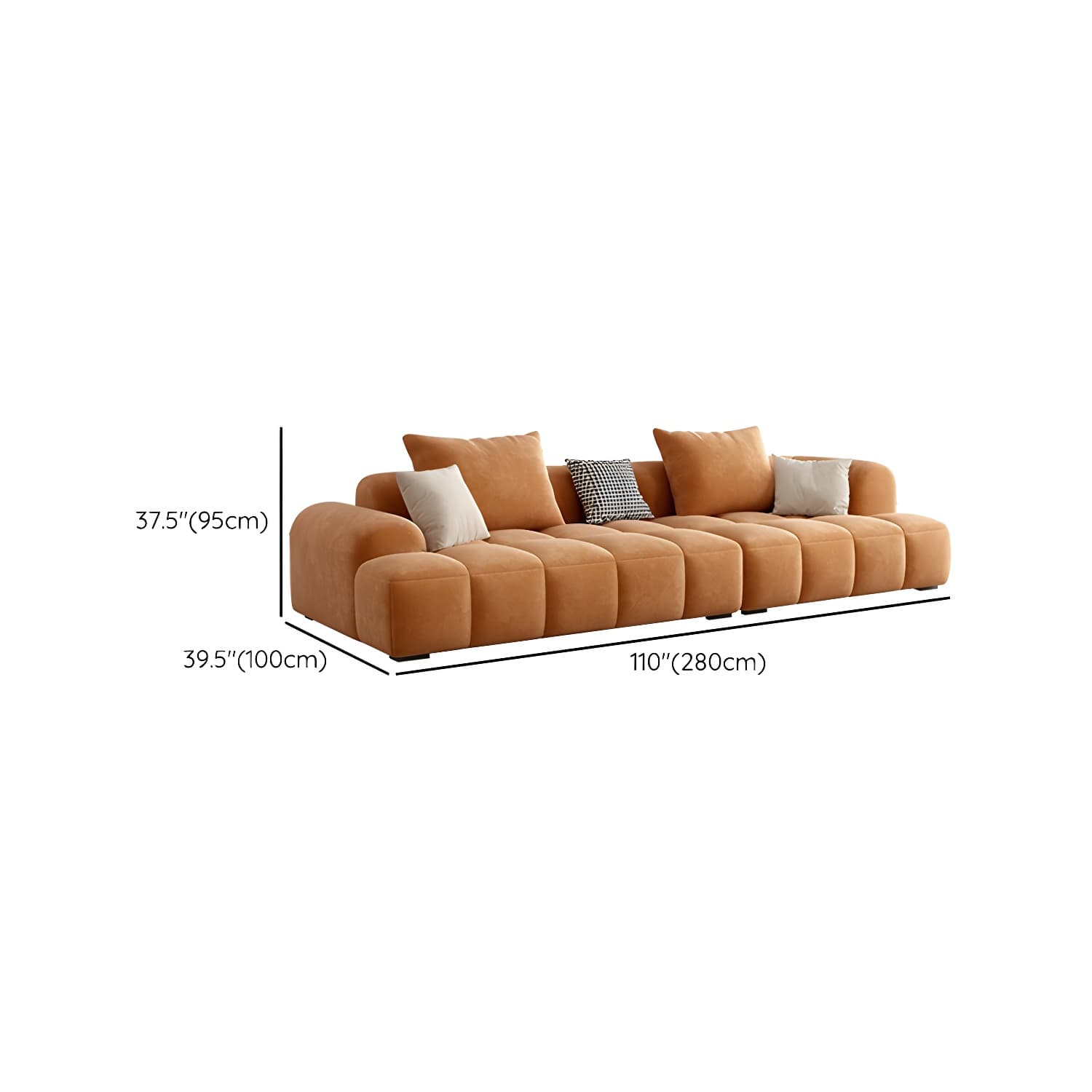 Modern Suede Sectional Sofa with Black Pine Wood Frame and Scratch Resistant Design - image 22