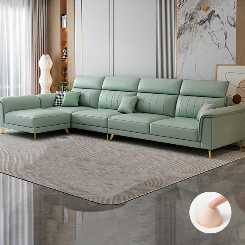Modern Reversible Sectional with Flared Arm and Stain-Resistant Tech Cloth Upholstery - image 7