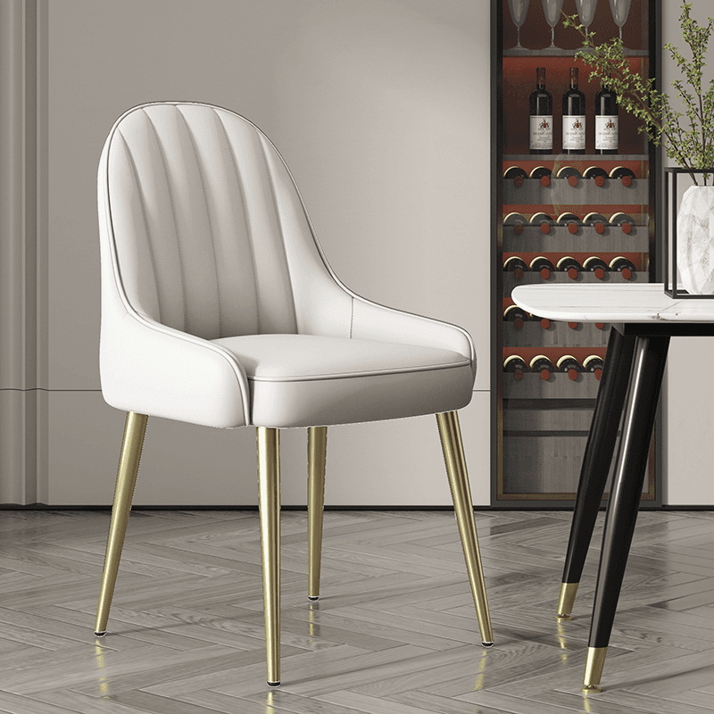Secure Gilded Framed Armless Chair with Foot Pads for Dinette - image 8