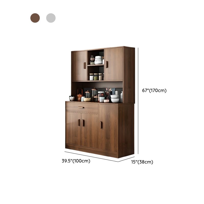 Trendy Narrow Kitchen Cabinet Base with Multiple Drawers and Doors, 2/3 Interior Shelves, Compartment Storage, and Lumber Countertop - image 23