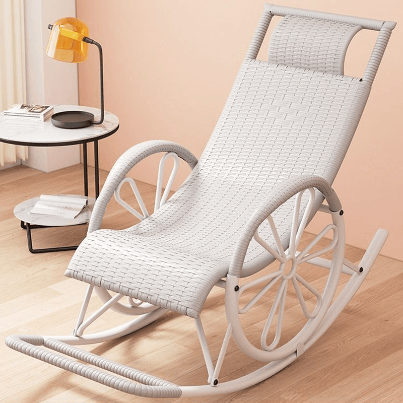 Craftsman Cane Porch Rocker with Round Arm - image 10