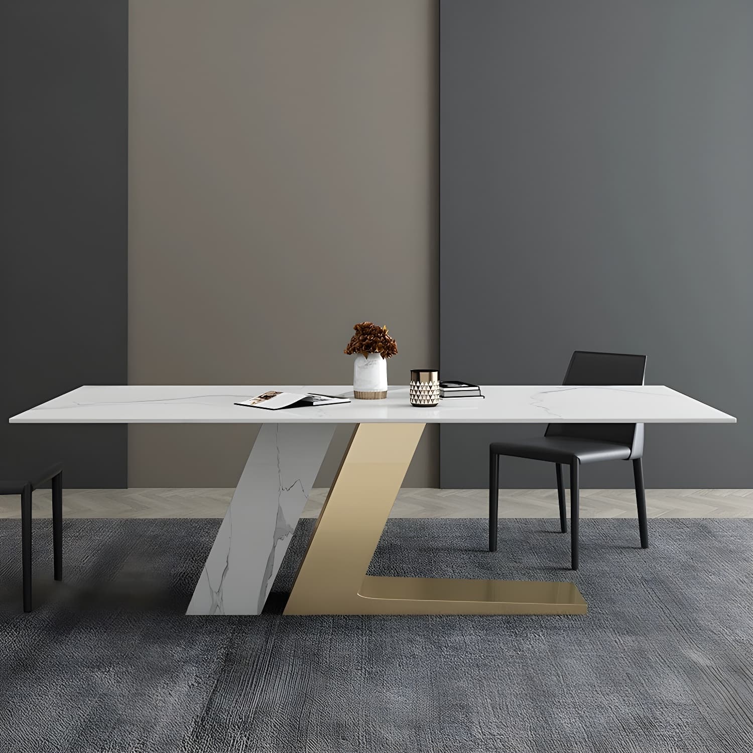 Contemporary 1/2/3/4/5/6/7 Pieces Dining Set Rectangle Dining Table Set - image 4