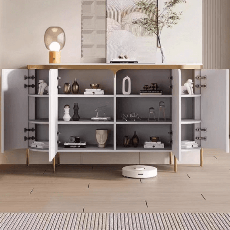 Glamorous Ground Sideboard with Standard/Narrow Size, 1 Shelf, Cabinets, Sintered Stone Countertop, and 2 Doors - image 4