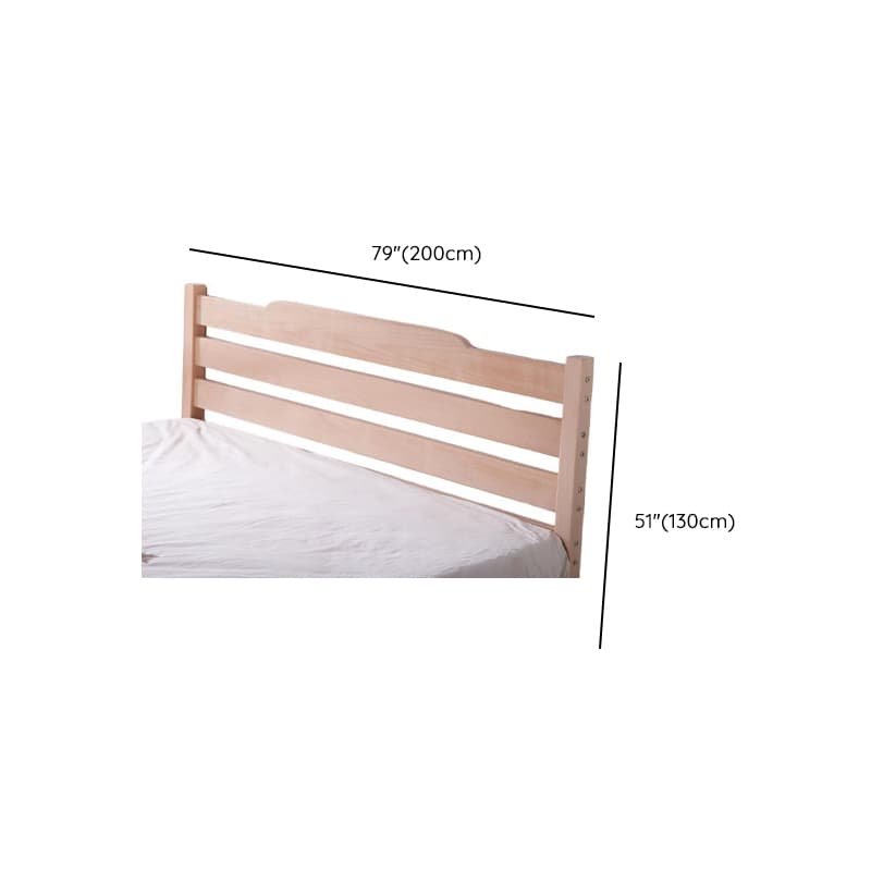 Scandinavian No Distressing Standard（36-55“） King(76"W x 80"L)/Queen(60"W x 80"L)/Full(54"W x 75"L) Beech Wood Panel/Slat Headboard, Solid Wood - image 21