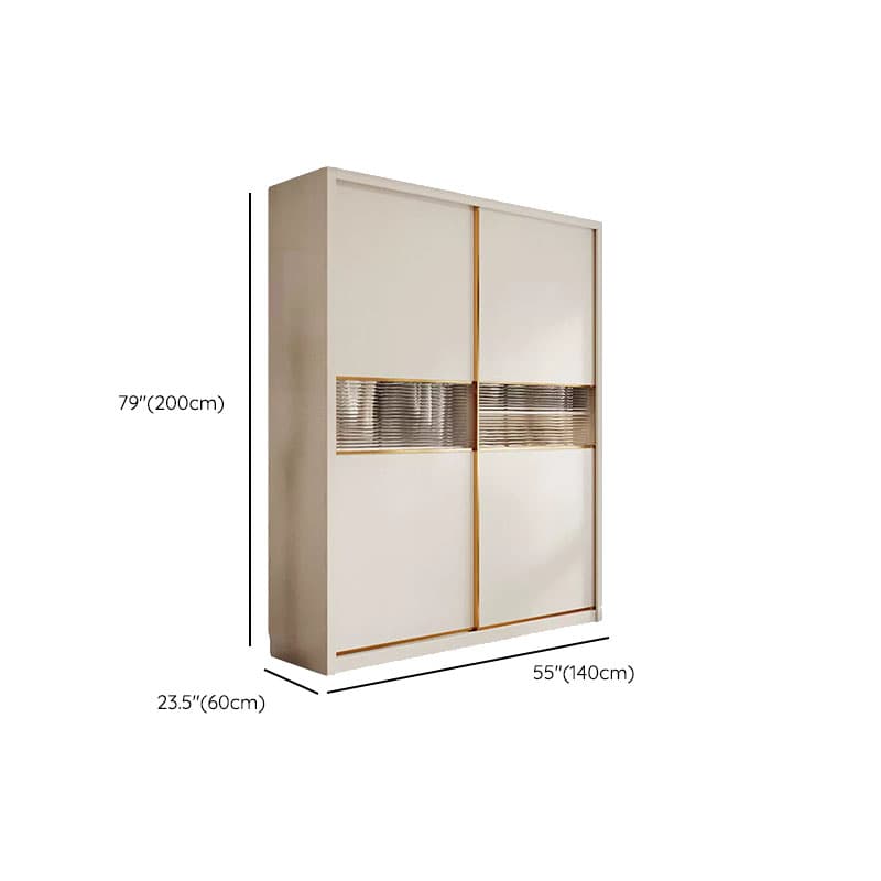 White Modish Manufactured Wood Independent Armoire Cabinet with Soft Close Drawer, Interior Shelves, and Clothing Rod - image 9