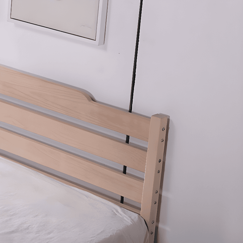 Scandinavian No Distressing Standard（36-55“） King(76"W x 80"L)/Queen(60"W x 80"L)/Full(54"W x 75"L) Beech Wood Panel/Slat Headboard, Solid Wood - image 6