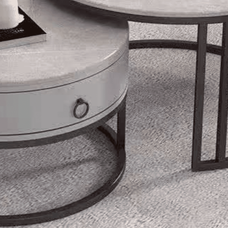 Nested Coffee Table with Rounded Top and Structured Base for Foyer Use - image 11