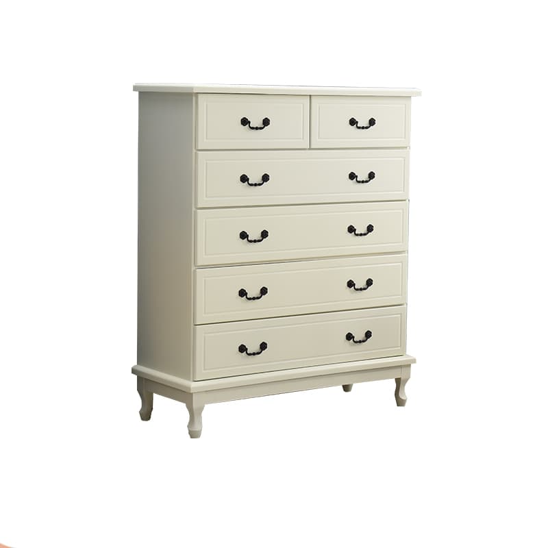 Traditional Style Black Handle Chest with Drawers in Solid Wood - image 4