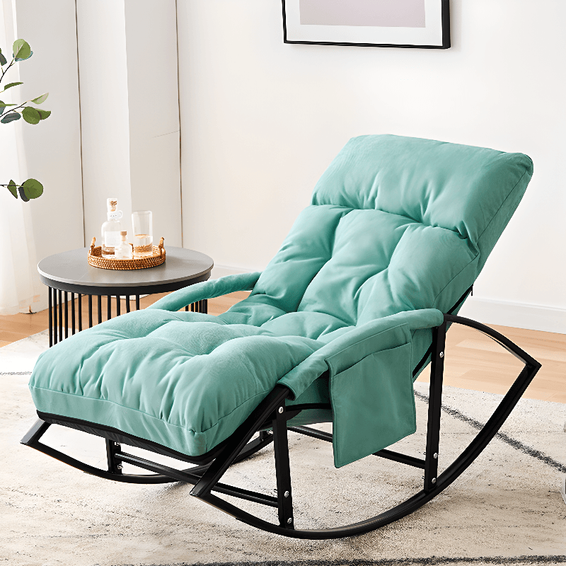 Lavish Alloy Rocking Armchair with Upholstered Rear - image 3