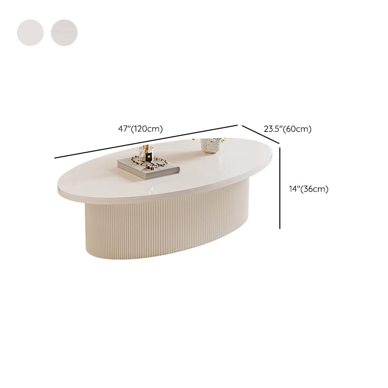 Single Stone Oblong Accent Table with 1 Tier Plinth Base for Foyer - image 15