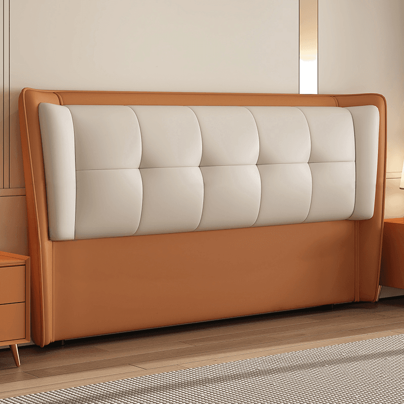 Trendy Panel Headboard with No Distressing, Piled Tufted Rectangle Design for King/Full Bed, Featuring Sponge Upholstery and Standard Height - image 6