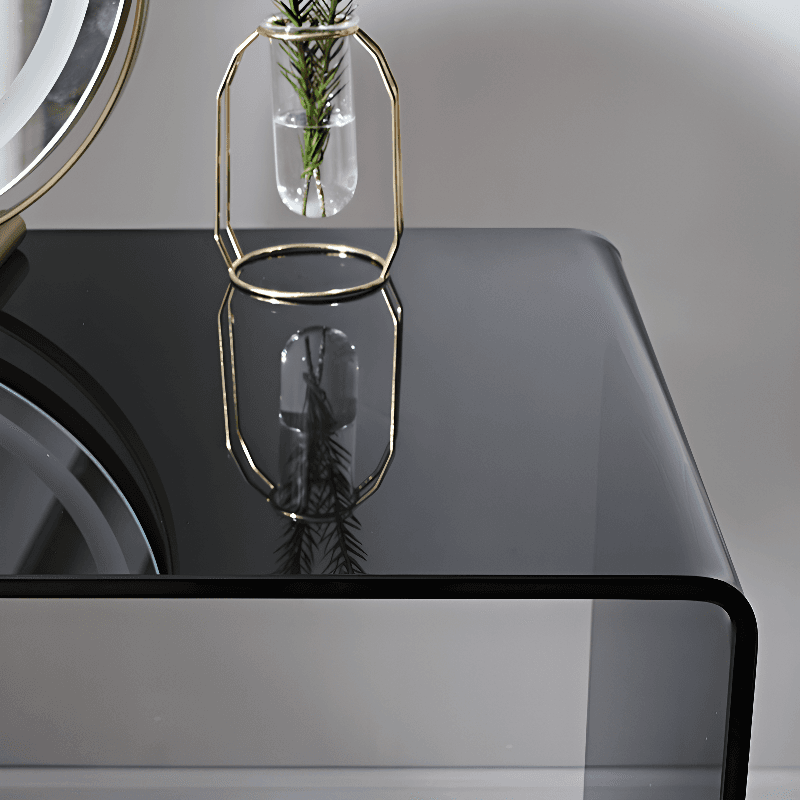 Flooring Makeup Vanity with a Glass Tabletop for Multi-Purpose in a Trendy Style - image 8
