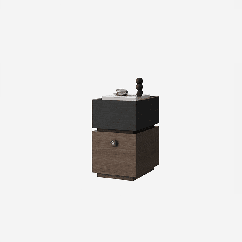 Organic Modern Nightstand With Drawer Organization featuring 2 Drawers and Composite Wood Countertop