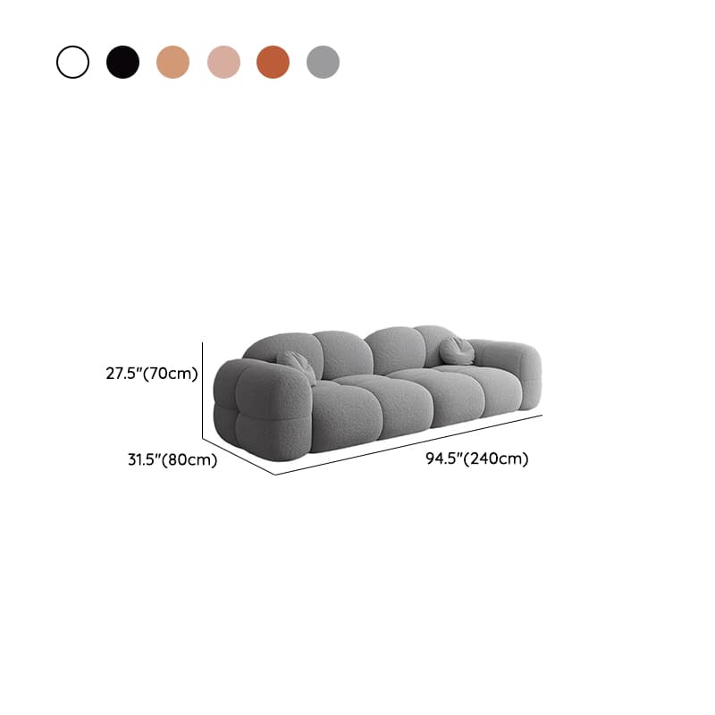 Trendy Solid Color Stain Resistant Standard Sofa in Grey/Taupe/Amber Color with Arm, 4-seater/Seats 3 and 2 Pillows - image 20
